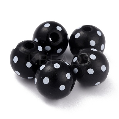 Dyed Natural Wooden Beads WOOD-O005-01D-1