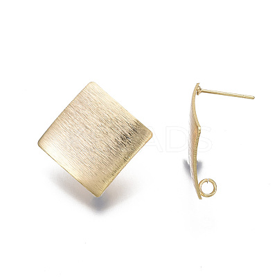 Brass Stud Earring Findings X-KK-N233-020-NF-1