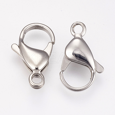 Non-Tarnish 304 Stainless Steel Lobster Claw Clasps A-STAS-I082-14P-05-1