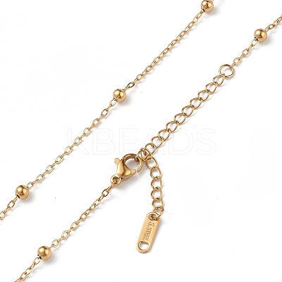 Ion Plating(IP) 304 Stainless Steel Satellite Chain Necklace for Men Women NJEW-K245-011A-1
