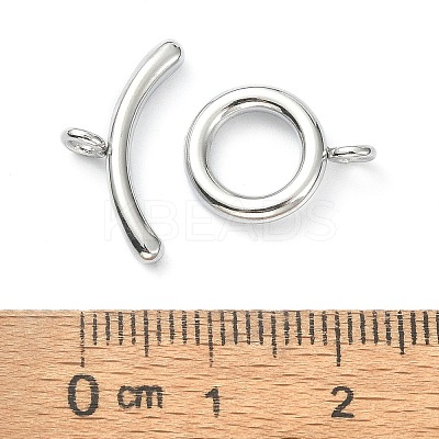 Non-Tarnish 304 Stainless Steel Toggle Clasps STAS-E194-09P-A-1