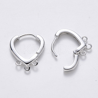 Brass Huggie Hoop Earring Findings X-KK-T049-16P-NF-1