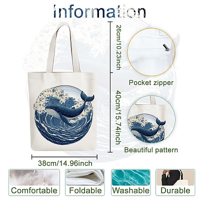 Canvas Women's Tote Bags ABAG-WH0056-002-1