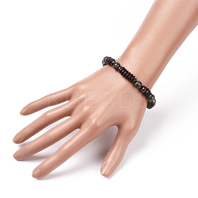 4Pcs Natural Crackle Agate & Indian Agate & Natural Agate & Synthetic Hematite and Coconut Beads Stretch Bracelets Set for Women Men BJEW-JB08937-1