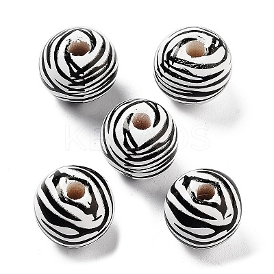 Wood European Beads WOOD-M011-03B-1
