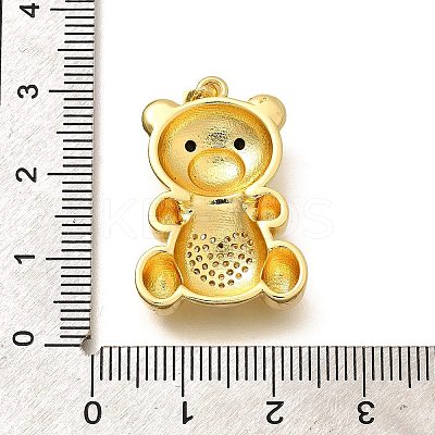 Rack Plating Brass Micro Pave Cubic Zirconia Pendants KK-L226-006G-04-1