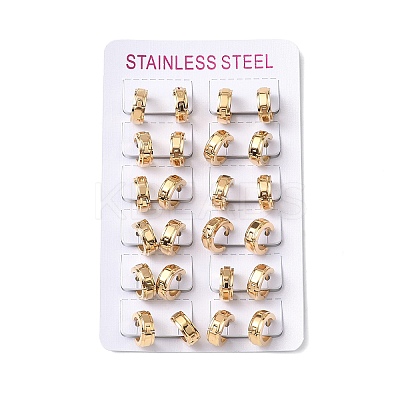 304 Stainless Steel Hoop Earrrings for Women EJEW-U066-02G-1