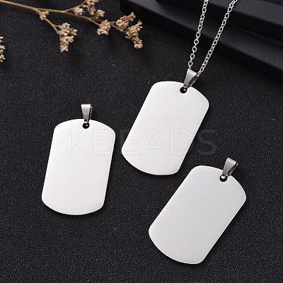 Anti-Tarnish 304 Stainless Steel Pendants STAS-I311-03A-P-1