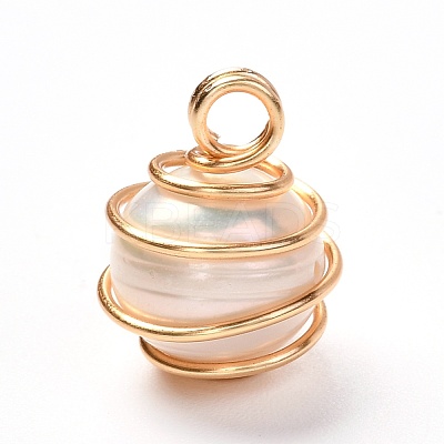 Natural Cultured Freshwater Pearl Pendants PALLOY-JF00912-1