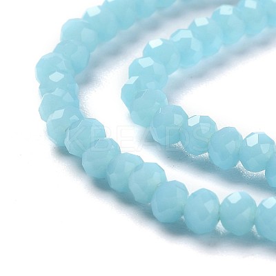 Faceted Rondelle Glass Beads Strands GLAA-I033-3mm-M-1