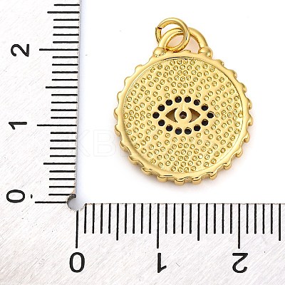 Brass Micro Pave Cubic Zirconia Pendants KK-K339-09G-1