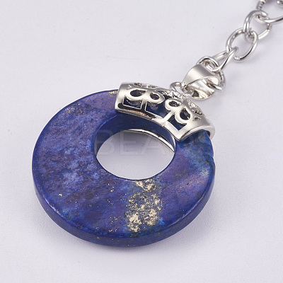 Natural Lapis Lazuli Keychain KEYC-P041-D12-1