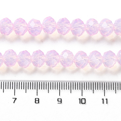Baking Paint Transparent Glass Beads Strands DGLA-A034-J8MM-D09-1