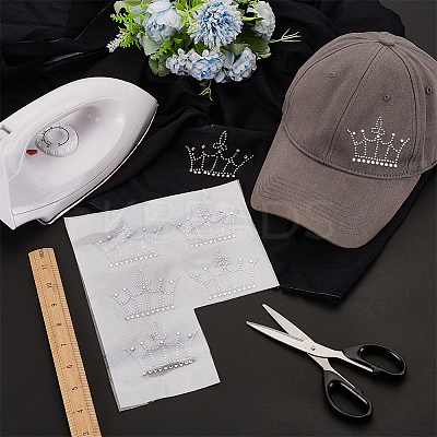 Crown Resin Hotfix Rhinestone DIY-WH0661-26B-1