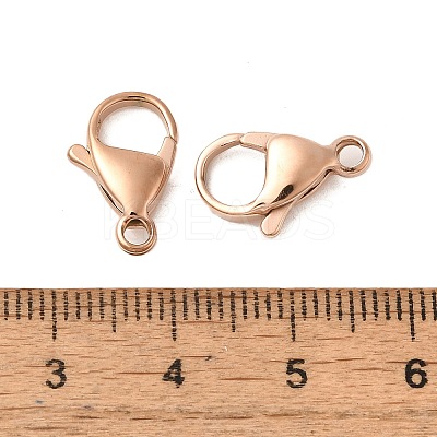 Ion Plating(IP) 304 Stainless Steel Lobster Claw Clasps STAS-AB10-RG-1