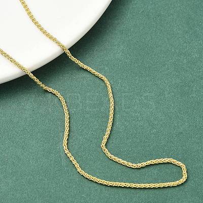 1.5MM Brass Wheat Chain Necklaces for Women NJEW-K271-14G-1