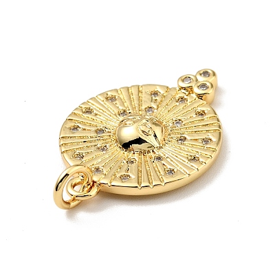 Brass Micro Pave Cubic Zirconia Pendants KK-G416-62G-1