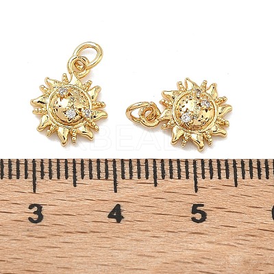 Brass Micro Pave Cubic Zirconia Pendants KK-A291-25A-G-1