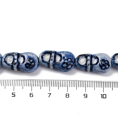 Handmade Porcelain Beads Strands PORC-I027-18B-1