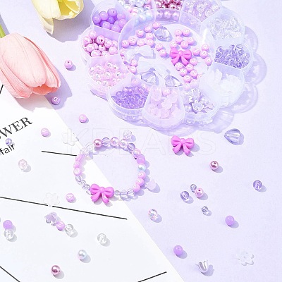 Acrylic Bead Flowers/Stars/Hearts OACR-FS0001-67A-1