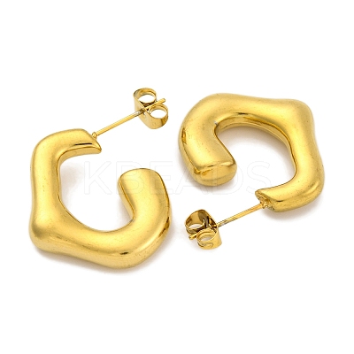 Ion Plating(IP) 304 Stainless Steel Stud Earrings EJEW-H013-24G-1