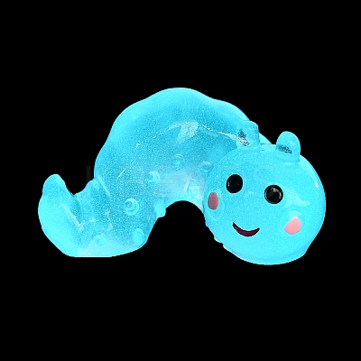 Luminous Resin Worm Ornament DJEW-R011-01B-01-1