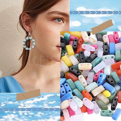 1000pcs 10 Colors Opaque Acrylic Slide Charms OACR-SC0001-37B-1