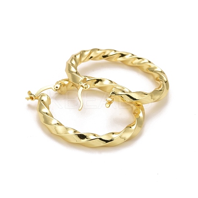 Rack Plating Brass Hoop Earrings EJEW-F278-05G-1