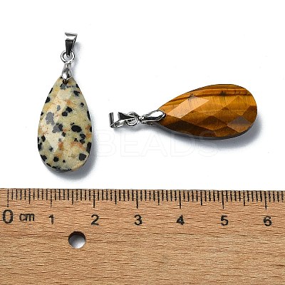 Faceted Natural & Synthetic Mixed Gemstone Pendants G-P519-06P-1