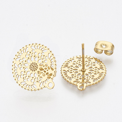 304 Stainless Steel Stud Earring Findings X-STAS-S079-31A-1
