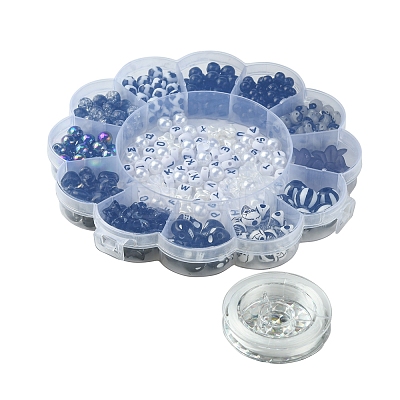 DIY Acrylic & ABS Plastic Imitation Pearl Beads Bracelets Making Kits DIY-FS0006-50-1