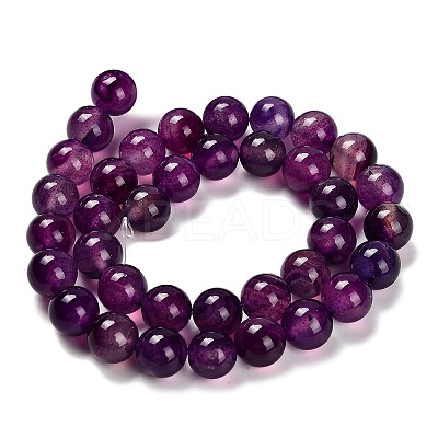 Dyed Natural Agate Beads Strands G-G203-10B-10mm-1