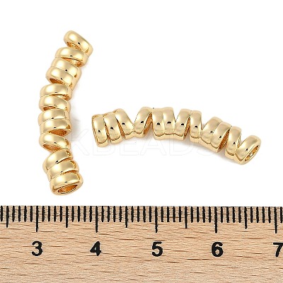 Brass Curved Tube Beads KK-P283-11G-1