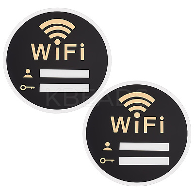 Acrylic Wifi Password Signages AJEW-WH0542-66B-1