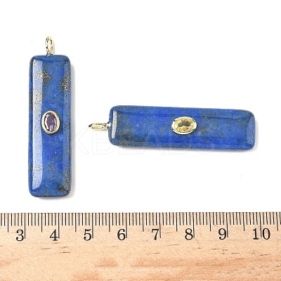 Dyed Natural Lapis Lazuli Pendants G-H318-03G-04-1
