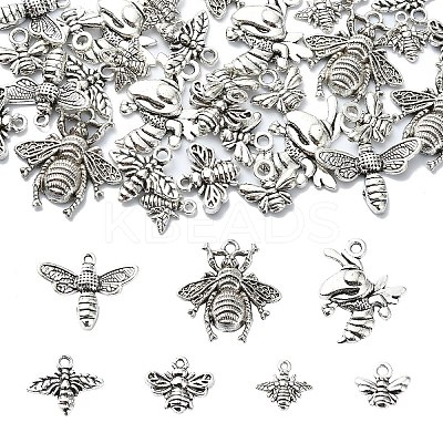 Bees Tibetan Styles Alloy Pendants for Jewelry Making Crafts FIND-YW0005-10-1