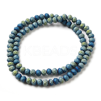 Electroplated Glass Beads Strands EGLA-P054-01-1