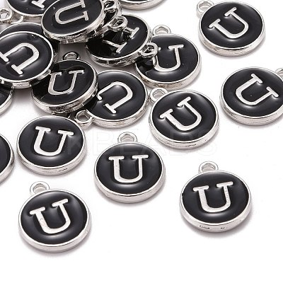 Platinum Plated Alloy Charms X-ENAM-S118-02U-P-1