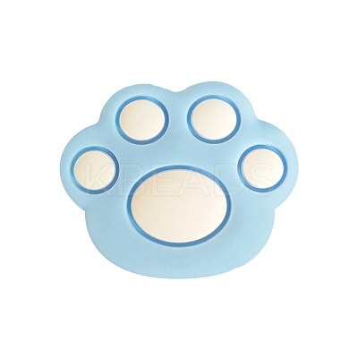 Bear Paw Food Grade Eco-Friendly Silicone Focal Beads PW-WG35619-03-1