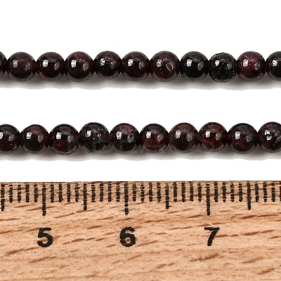 Natural Garnet Gemstone Bead Strands G-R263-4mm-1