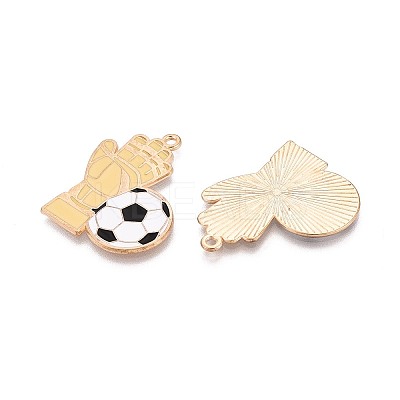 Alloy & Enamel Pendants ENAM-T021-64G-1