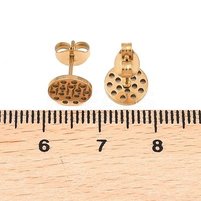 304 Stainless Steel Stud Earring Findings STAS-P434-06B-G-1