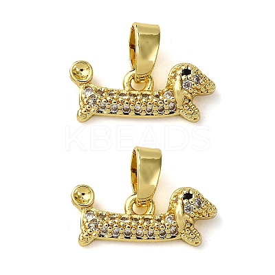 Brass Micro Pave Clear Cubic Zirconia Pendant Rhinestone Settings KK-F911-31G-1