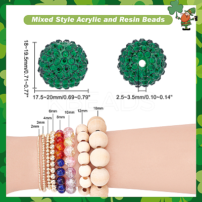 1 Set Mixed Style Acrylic and Resin Beads MACR-PH0001-56A-1