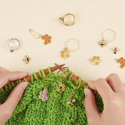 26Pcs Bees Honeycomb DIY Knitting Tool Sets HJEW-GO00003-1