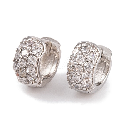 Rack Plating Brass Cubic Zirconia Earrings EJEW-S219-12P-04-1