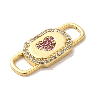 Brass Cubic Zirconia Connector Charms LS-KK-M278-01A-G-1