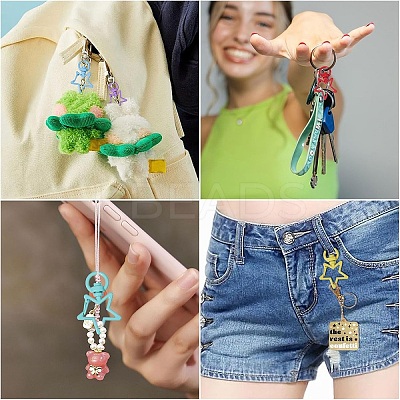 30Pcs Spray Painted Eco-Friendly Alloy Swivel Snap Hooks Clasps FIND-YW0008-98-1