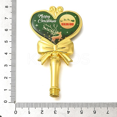 Christmas Deer Print Brass & Resin Wax Stamp Handles LS-AJEW-A058-02A-1