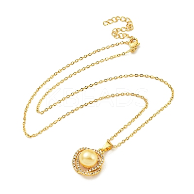 Ion Plating(IP) 304 Stainless Steel Cable Chain Necklaces NJEW-H040-01G-1